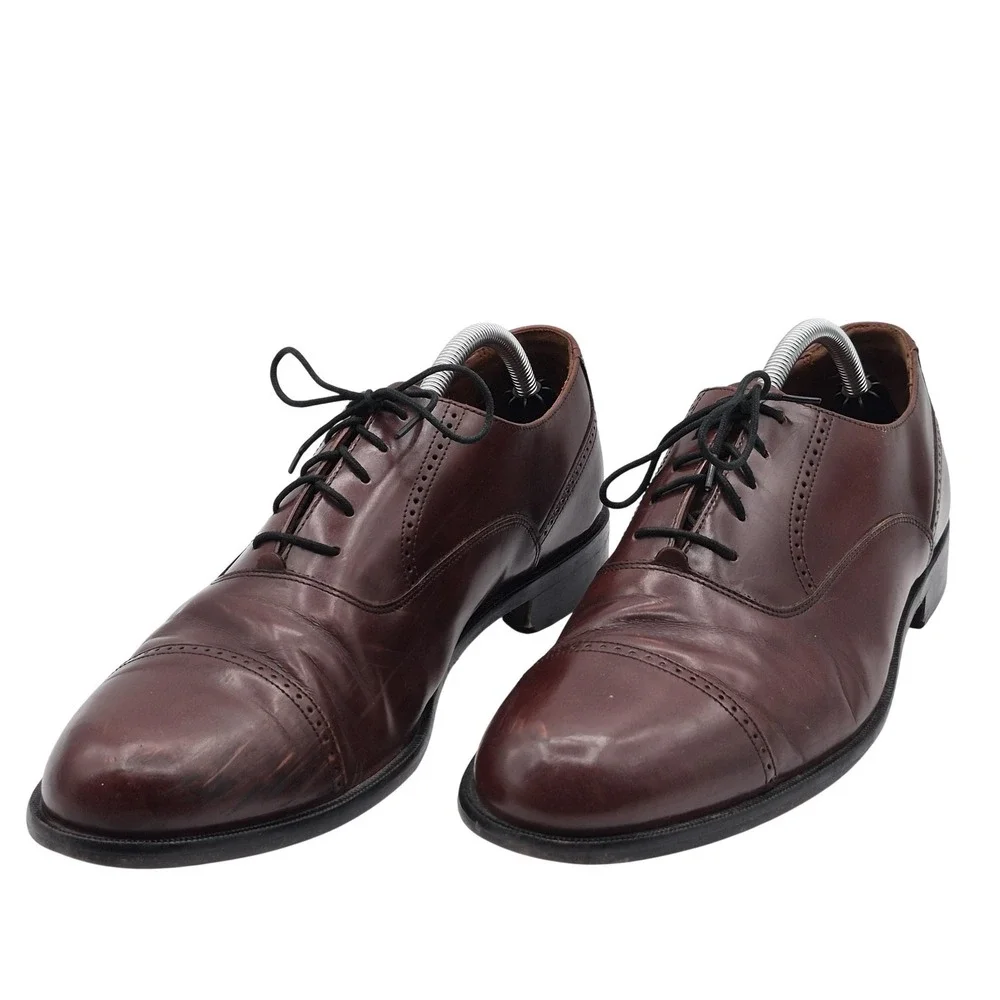Bostonian Shoes Mens Size 12 Brown Leather Cap Toe Oxford Dress Classics 20352